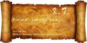 Koczur Tarzícia névjegykártya